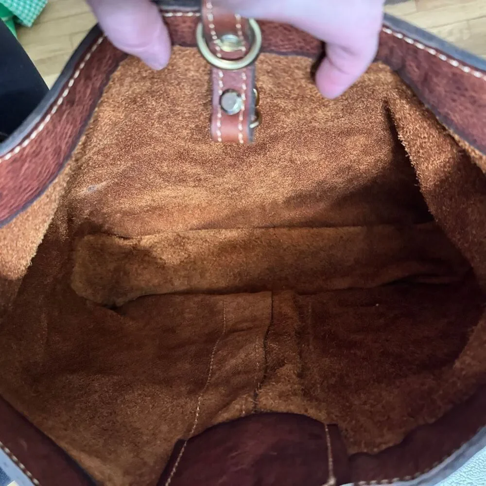 Cuddigan Atlas Hobo brown full grain leather bag